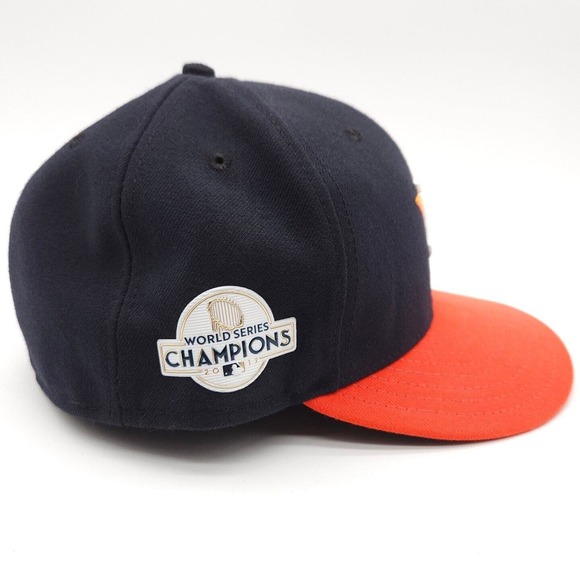 Houston Astros New Era 59Fifty Hat 2017 World Series Champion Size 7 3/8 Cap USA - Picture 4 of 8